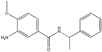 3-amino-4-methoxy-N-(1-phenylethyl)benzamide 结构式