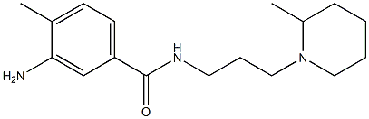 3-amino-4-methyl-N-[3-(2-methylpiperidin-1-yl)propyl]benzamide 结构式