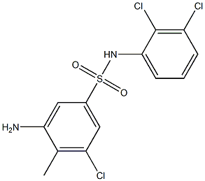 3-amino-5-chloro-N-(2,3-dichlorophenyl)-4-methylbenzene-1-sulfonamide 结构式