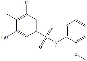 3-amino-5-chloro-N-(2-methoxyphenyl)-4-methylbenzene-1-sulfonamide 结构式