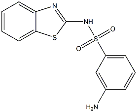 3-amino-N-(1,3-benzothiazol-2-yl)benzene-1-sulfonamide 结构式