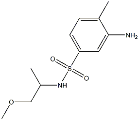 3-amino-N-(1-methoxypropan-2-yl)-4-methylbenzene-1-sulfonamide 结构式