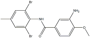 3-amino-N-(2,6-dibromo-4-methylphenyl)-4-methoxybenzamide 结构式