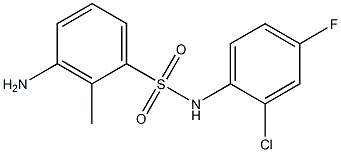 3-amino-N-(2-chloro-4-fluorophenyl)-2-methylbenzene-1-sulfonamide 结构式