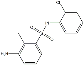 3-amino-N-(2-chlorophenyl)-2-methylbenzene-1-sulfonamide 结构式