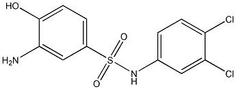 3-amino-N-(3,4-dichlorophenyl)-4-hydroxybenzene-1-sulfonamide 结构式