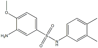 3-amino-N-(3,4-dimethylphenyl)-4-methoxybenzene-1-sulfonamide 结构式