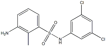 3-amino-N-(3,5-dichlorophenyl)-2-methylbenzene-1-sulfonamide 结构式