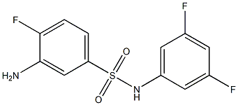 3-amino-N-(3,5-difluorophenyl)-4-fluorobenzene-1-sulfonamide 结构式