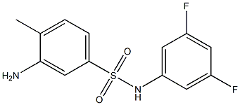 3-amino-N-(3,5-difluorophenyl)-4-methylbenzene-1-sulfonamide 结构式