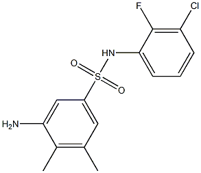 3-amino-N-(3-chloro-2-fluorophenyl)-4,5-dimethylbenzene-1-sulfonamide 结构式