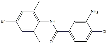 3-amino-N-(4-bromo-2,6-dimethylphenyl)-4-chlorobenzamide 结构式