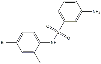 3-amino-N-(4-bromo-2-methylphenyl)benzene-1-sulfonamide 结构式