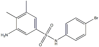 3-amino-N-(4-bromophenyl)-4,5-dimethylbenzene-1-sulfonamide 结构式