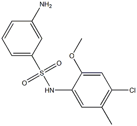 3-amino-N-(4-chloro-2-methoxy-5-methylphenyl)benzene-1-sulfonamide 结构式