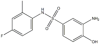 3-amino-N-(4-fluoro-2-methylphenyl)-4-hydroxybenzene-1-sulfonamide 结构式