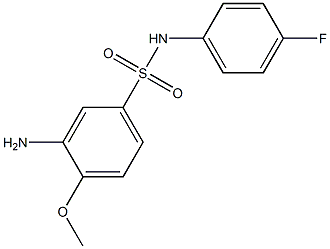 3-amino-N-(4-fluorophenyl)-4-methoxybenzene-1-sulfonamide 结构式