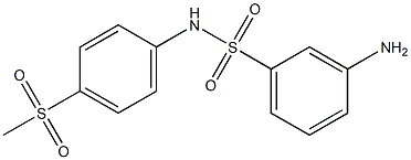 3-amino-N-(4-methanesulfonylphenyl)benzene-1-sulfonamide 结构式