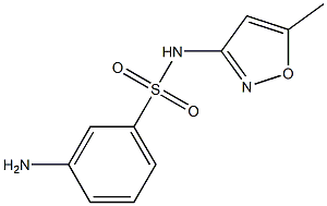 3-amino-N-(5-methylisoxazol-3-yl)benzenesulfonamide 结构式