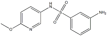 3-amino-N-(6-methoxypyridin-3-yl)benzenesulfonamide 结构式