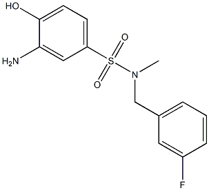 3-amino-N-[(3-fluorophenyl)methyl]-4-hydroxy-N-methylbenzene-1-sulfonamide 结构式
