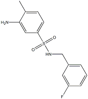 3-amino-N-[(3-fluorophenyl)methyl]-4-methylbenzene-1-sulfonamide 结构式