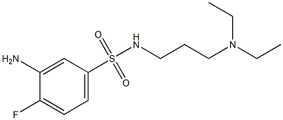 3-amino-N-[3-(diethylamino)propyl]-4-fluorobenzene-1-sulfonamide 结构式