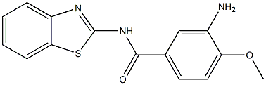 3-amino-N-1,3-benzothiazol-2-yl-4-methoxybenzamide 结构式