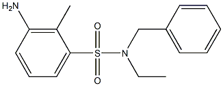 3-amino-N-benzyl-N-ethyl-2-methylbenzene-1-sulfonamide 结构式