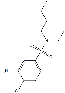 3-amino-N-butyl-4-chloro-N-ethylbenzene-1-sulfonamide 结构式