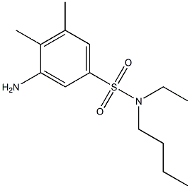 3-amino-N-butyl-N-ethyl-4,5-dimethylbenzene-1-sulfonamide 结构式