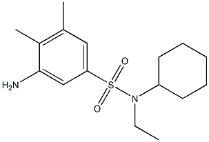 3-amino-N-cyclohexyl-N-ethyl-4,5-dimethylbenzene-1-sulfonamide 结构式