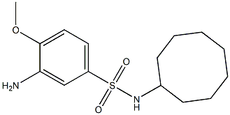 3-amino-N-cyclooctyl-4-methoxybenzene-1-sulfonamide 结构式