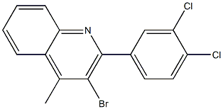 3-bromo-2-(3,4-dichlorophenyl)-4-methylquinoline 结构式