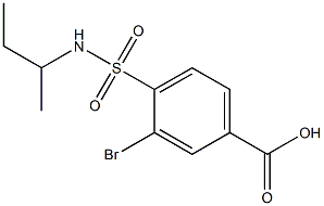 3-bromo-4-(butan-2-ylsulfamoyl)benzoic acid 结构式