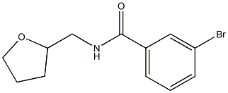 3-bromo-N-(tetrahydrofuran-2-ylmethyl)benzamide 结构式