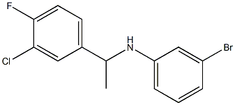 3-bromo-N-[1-(3-chloro-4-fluorophenyl)ethyl]aniline 结构式