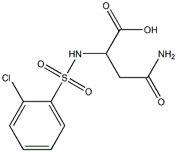 3-carbamoyl-2-[(2-chlorobenzene)sulfonamido]propanoic acid 结构式