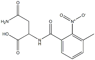 3-carbamoyl-2-[(3-methyl-2-nitrophenyl)formamido]propanoic acid 结构式