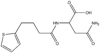 3-carbamoyl-2-[4-(thiophen-2-yl)butanamido]propanoic acid 结构式