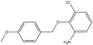 3-chloro-2-[(4-methoxyphenyl)methoxy]aniline 结构式