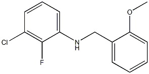 3-chloro-2-fluoro-N-[(2-methoxyphenyl)methyl]aniline 结构式