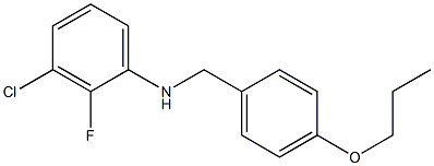 3-chloro-2-fluoro-N-[(4-propoxyphenyl)methyl]aniline 结构式