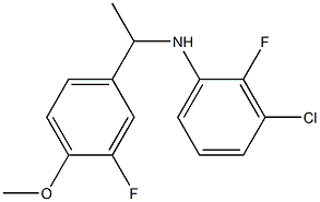 3-chloro-2-fluoro-N-[1-(3-fluoro-4-methoxyphenyl)ethyl]aniline 结构式
