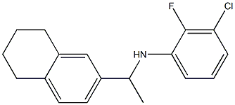 3-chloro-2-fluoro-N-[1-(5,6,7,8-tetrahydronaphthalen-2-yl)ethyl]aniline 结构式