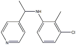 3-chloro-2-methyl-N-[1-(pyridin-4-yl)ethyl]aniline 结构式