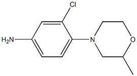 3-chloro-4-(2-methylmorpholin-4-yl)aniline 结构式