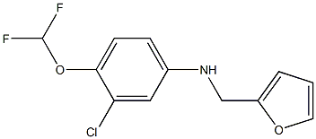 3-chloro-4-(difluoromethoxy)-N-(furan-2-ylmethyl)aniline 结构式