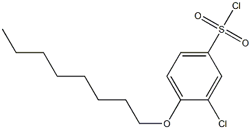3-chloro-4-(octyloxy)benzene-1-sulfonyl chloride 结构式