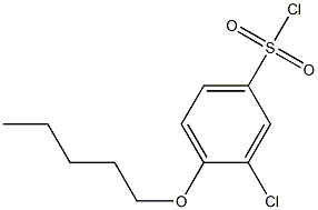 3-chloro-4-(pentyloxy)benzene-1-sulfonyl chloride 结构式